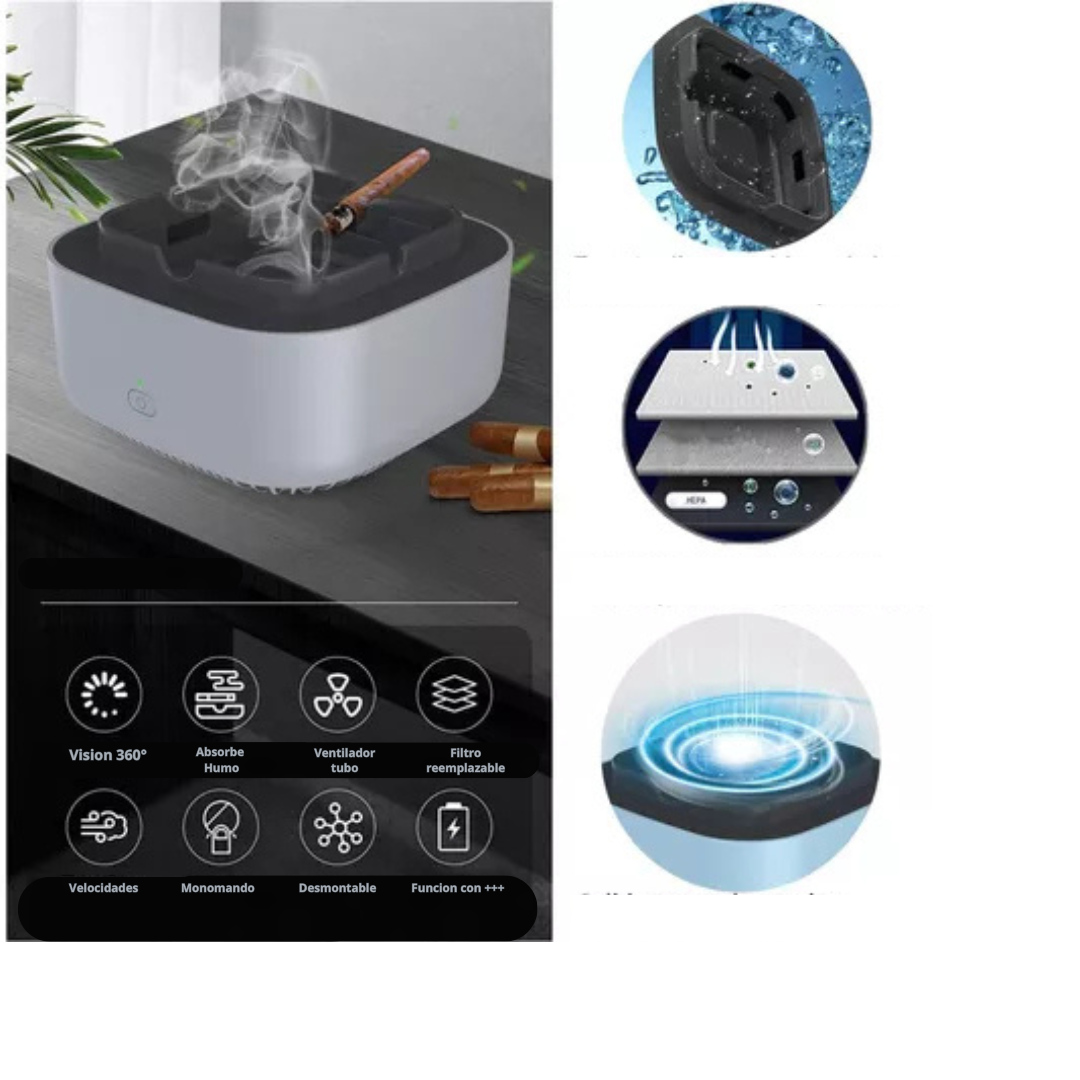 Cenicero Purificador Anti Humo